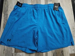 NEW Mens Under Armour Vanish Woven 6" 2 In 1 UA Shorts Blue Size 2XL - Picture 1 of 13