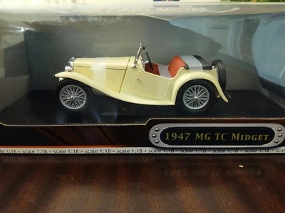 Road Signature 1/18 Scale Diecast. 1947 MG TC Midget. Brand New In UNOPENED BOX - Image 1 of 3