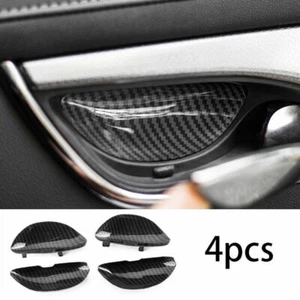 Inner Door Bowl Cover Trim 4PCS ABS Carbon Fiber Fit For Cadillac CT5 2019-2020 - Picture 1 of 4