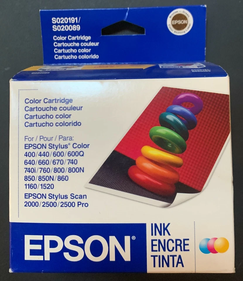 EPSON COLOR INK S020191 / S020089 - EPSON STYLUS 400 440 600 600Q 640 660 & MORE - Image 1 of 1