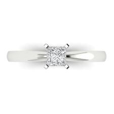 0.3ct Princess Cut Wedding Simulated Engagement Anniversary Ring 14k White Gold
