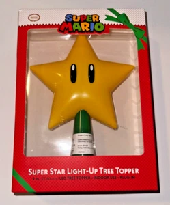 NEW! Nintendo Super Mario 9" Super Star Light LED Plug In Christmas Tree Topper - Picture 1 of 7