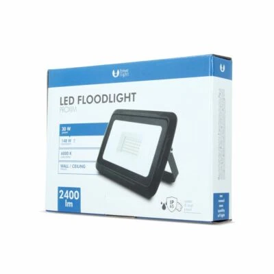 LED Aussenbeleuchtung Bau Strahler Haus Hof Garten Fluter 30W 2400lm kaltweiß - Bild 1 von 4