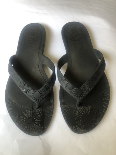 UGG Sandali neri infradito donna perizoma infradito gomma taglia W8