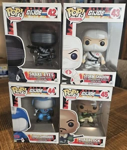 G.I. Joe Funko Pop 4 Stück Snake Eyes Roadblock Storm Shadow Cobra Commander - Bild 1 von 6