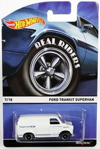 Hot Wheels Ford Transit Supervan Heritage Real Riders CFN60 NRFP 2014 White 1:64 - Picture 1 of 4