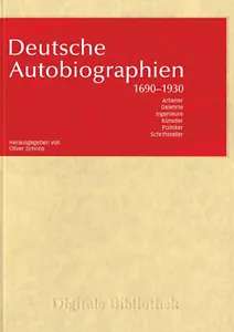 Autobiographies Allemandes 1690-1930 CD Bibliothèque Numérique N° 102 - Photo 1/1