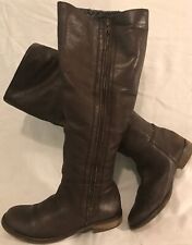 Kg By Kurt Geiger Brown Knee High Leather Lovely Boots Size 38 (873ww)