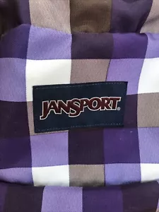 Jansport Original Rucksack blau lila marine kariert Unisex leicht - Bild 1 von 11