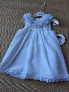 Sarah Louise Baby Girls Summer Dress White Age 12 months - Picture 1 of 5