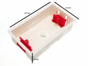 Moulded Pattress Hollow Wall Back Box Double 2 Gang 35mm Pack Of 20 - Picture 1 of 1