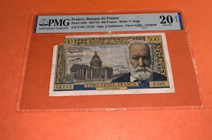 PMG France, Banque de France 500 Francs Banknote 1957-58 p133b VF20 Net - Picture 1 of 7