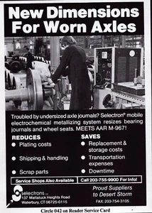 Selectrons 1991 anuncio impreso móvil sistema de metalización electroquímica ejes desgastados - Imagen 1 de 1