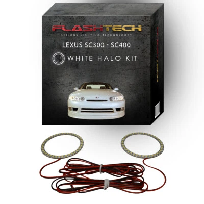 Kit de anillo de halo de faros LED ojo de ángel blanco para faros Lexus SC300 1992-2002 Foto 1 de 4