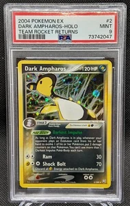 PSA 9 Dark Ampharos 2/109 Holo Rare EX Team Rocket Returns 2004 Pokemon Card - Picture 1 of 2