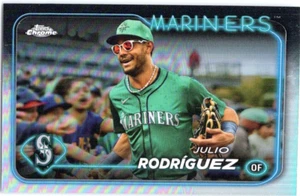 Julio Rodriguez 2024 Topps Chrome Image Variation Refractor SP #300 W299 - Picture 1 of 2