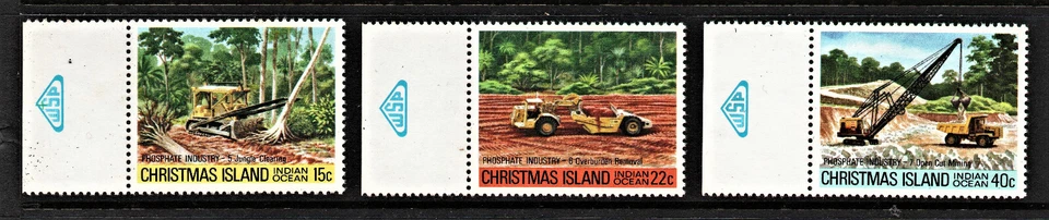 Juego de 3 sellos "Industria del fosfato" 1980 MNH sin usar Foto 1 de 1