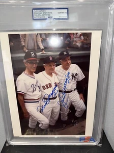 Joe DiMaggio and DOM DiMaggio Signed 8x10 Photo PSA 10 New PSA Slab 85309725 - Picture 1 of 6