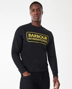 Barbour International Large Logo Black Jumper Sweater UK Men's Medium RRP £70
