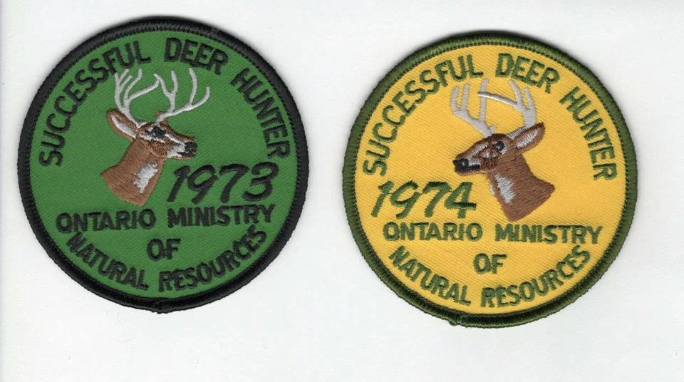 1973-74 Ontario Successful Deer Hunting Patches Reproductions - Image 1 of 1