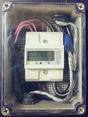 120V/480V 1,2,3 Phase electric kWh meter pulse, RS485 Internal CT + enclosure - Image 1 of 4