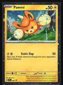 Pokemon Pawmi SVP 040 Scarlet & Violet Cosmos Holo Black Star Promo NM - Picture 1 of 2