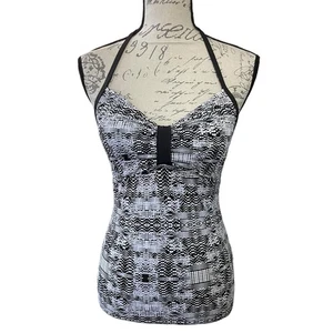 Soybu Aquarelle schwarz weiß Tankini Oberteil Größe X-Small - Bild 1 von 2
