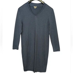 J. Jill Blue V Neck Sweater Dress Size Large - Picture 1 of 7