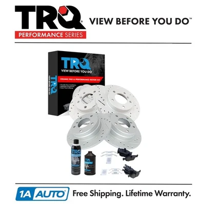 Kit de pastillas de freno y rotor TRQ Performance para BMW 323i 1998 328i 1998 1998-1999 Foto 1 de 4