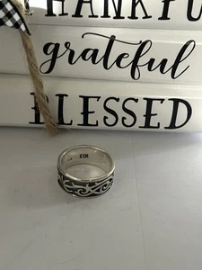 Herrenring oder Daumenring Sterlingsilber breiter Design Band 7,6 Gramm Größe 9,5 - Bild 1 von 5