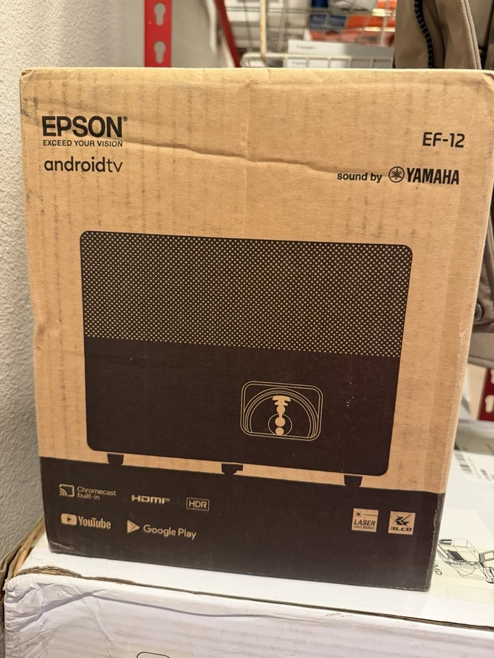 Epson EF-12 Smart Laser Projector – Android TV – Sound by Yamaha New In Box - Image 1 of 1