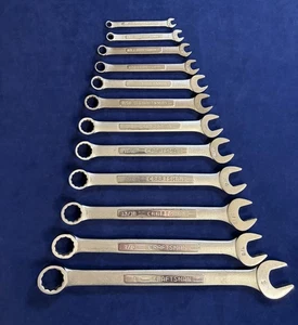 Juego de llaves combinadas Craftsman SAE 12 piezas 1/4"- 1" panel elevado EE. UU. - Imagen 1 de 13