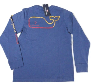 Vineyard Vines Wal Tasche T-Shirt Langarm Burgee Jungen Größe Small 8-10 - Bild 1 von 9