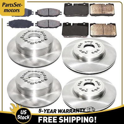 Brake Pads and Rotors Front Rear For Lexus LS400 2000 1999 1998 1997 1996 1995 - Image 1 of 4