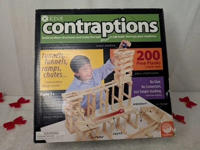 KEVA Contraptions 200 | Pine Planks Building Set | Guide Book & Ball - Image 1 of 4