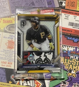 2016 Topps Strata Andrew McCutchen Pirates LOGO GAME USED MLB AUTHENTIC 1/25! - Picture 1 of 4