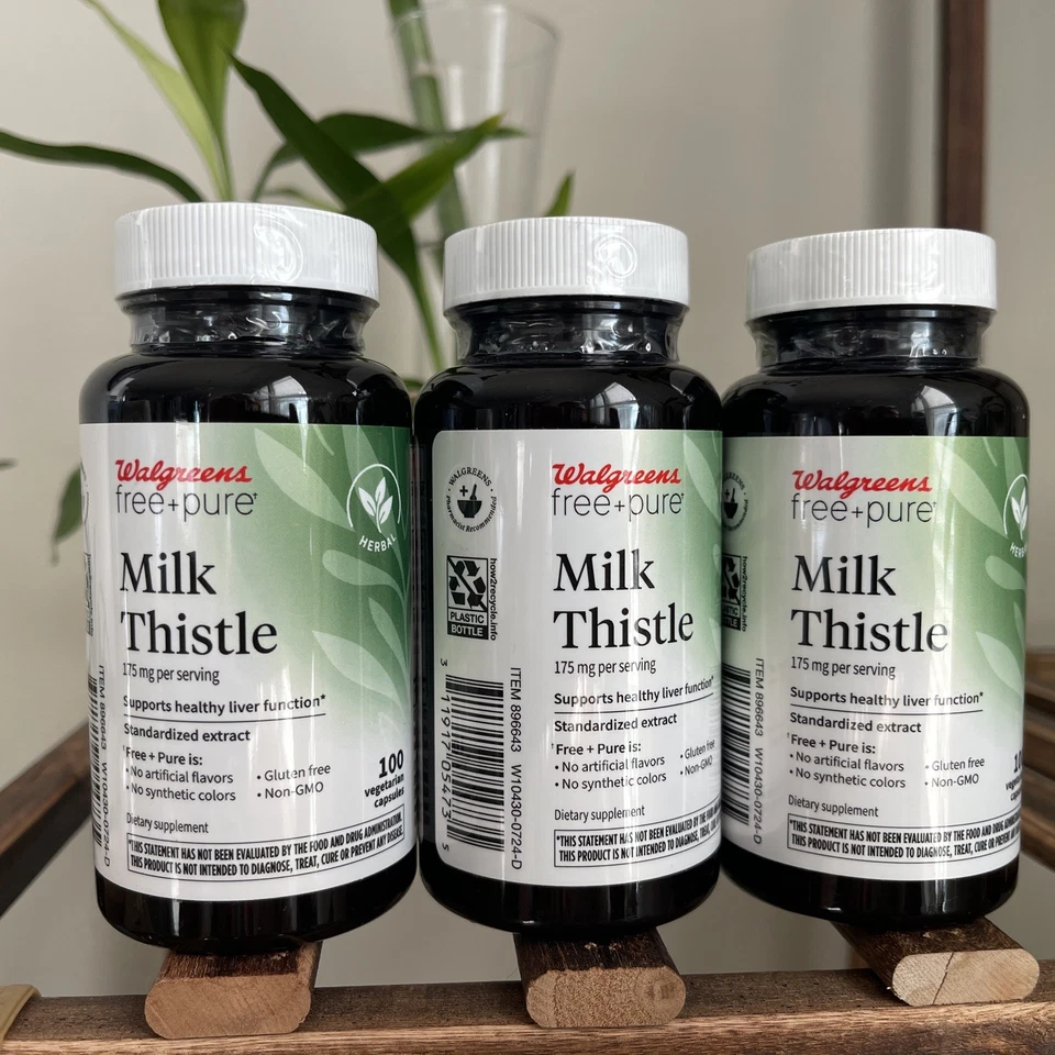 Walgreens Pure Milk Thistle 175mg Healthy Liver 100 Ct - (Lot 3)