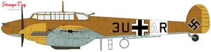 Hobbymaster BF 110E-2 3U+AR 7./ZG 26 Italien 1941 (Special Weathered Version) 1:72 - Bild 1 von 1