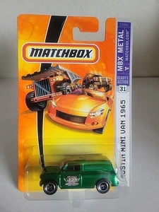 2007 Matchbox Green Austin Mini Van 1965 55th Anniversary DAMAGED BLISTER - Picture 1 of 4