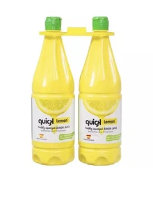 Quick Lemon Freshly Squeezed Juice Lemonade Not Concentrate(2x1000ml)-Pack 2x1L - Picture 1 of 5