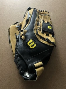 Guante de Béisbol Wilson A0362 Es13 13" Cuero Genuino Guante Derecha Negro Tostado - Imagen 1 de 5