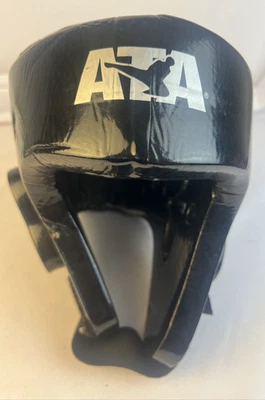 Casco de arnés ATA Macho Taekwondo acolchado negro protección para la cabeza de los oídos Foto 1 de 4