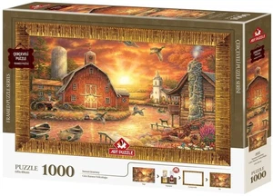 NEW Art Puzzle Jigsaw Puzzle 1000 Pieces with Frame and Glue 5692 Sunset Journey - Imagen 1 de 3