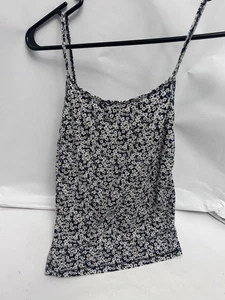 Aeropostale Favorito Cami Mujer Pequeña Camiseta Sin Mangas Negra Con Margaritas - Imagen 1 de 4