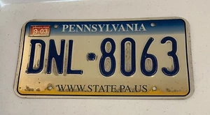 PENNSYLVANIA  Authentic License Plate  WWW.STATE.PA.US   PLATE # DNL-8063 - Picture 1 of 2