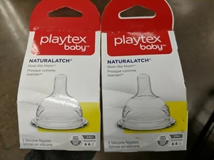 Playtex Baby Naturalatch Capezzoli Silicone Flusso Rapido 3-6 Mesi Confezione da 2 - Foto 1 di 1