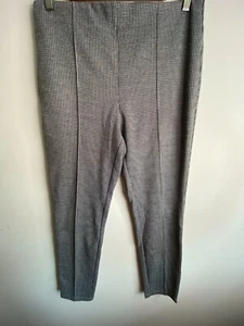 Dotti Capri Pants Womens XL Black White Houndstooth Elastic Waist Tapered PullOn - Picture 1 of 9