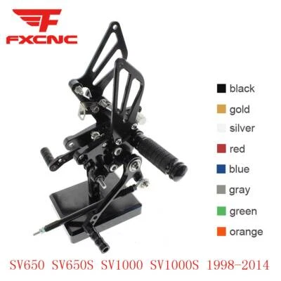 Juego de pedales traseros reposapiés CNC para Suzuki TL1000S/R 1997-2003 02 Foto 1 de 4