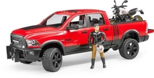 BRUDER, RAM 2500 Power wagon with DUCATI Scrambler motorcycle and figure, 1/1... - Picture 1 of 1