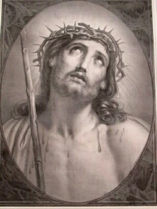 Ecce Homo Grande Litho 39 L. TURGIS Jeune Paris New-York  couronne épines  - Picture 1 of 8